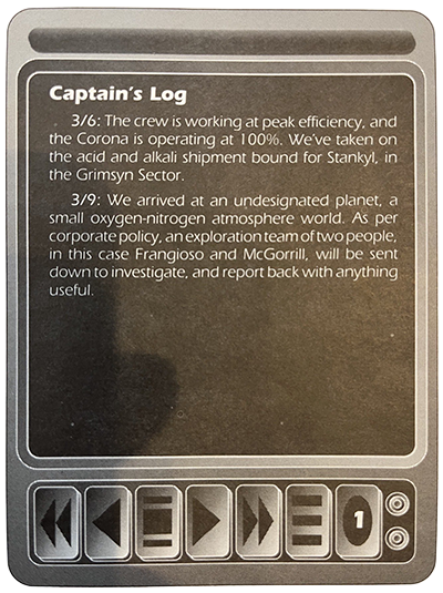Captains Log 1
