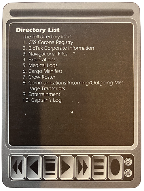 USS Corona Directory List