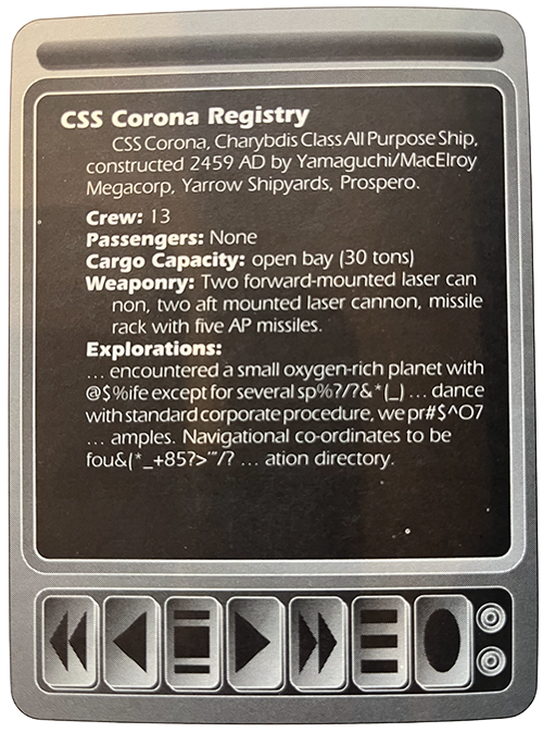 USS Corona Registry